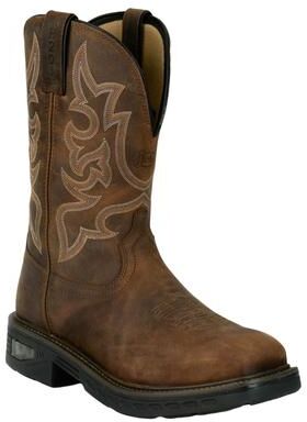 "Justin Boots Commander 11"" Square Nano Comp Toe - Mens 11 Brown Boot D"