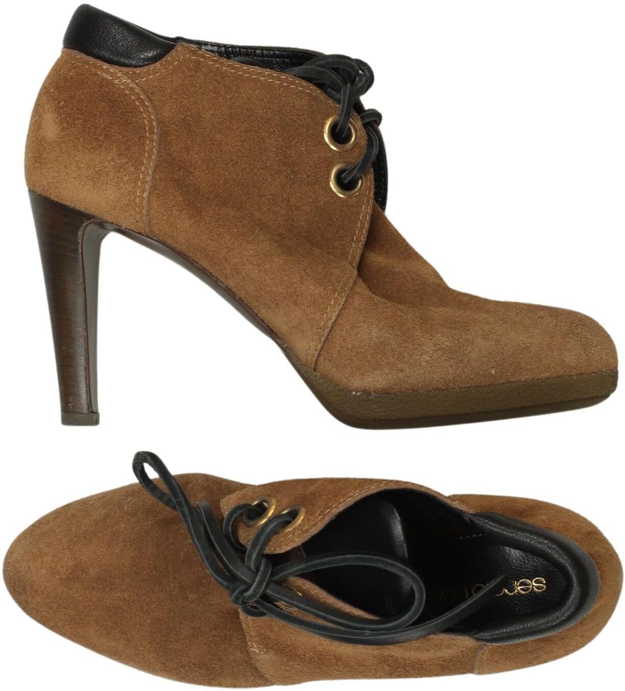 Sergio Rossi Damen Stiefelette, Braun, Gr. EU 37.5, kein / Etikett - Second Hand