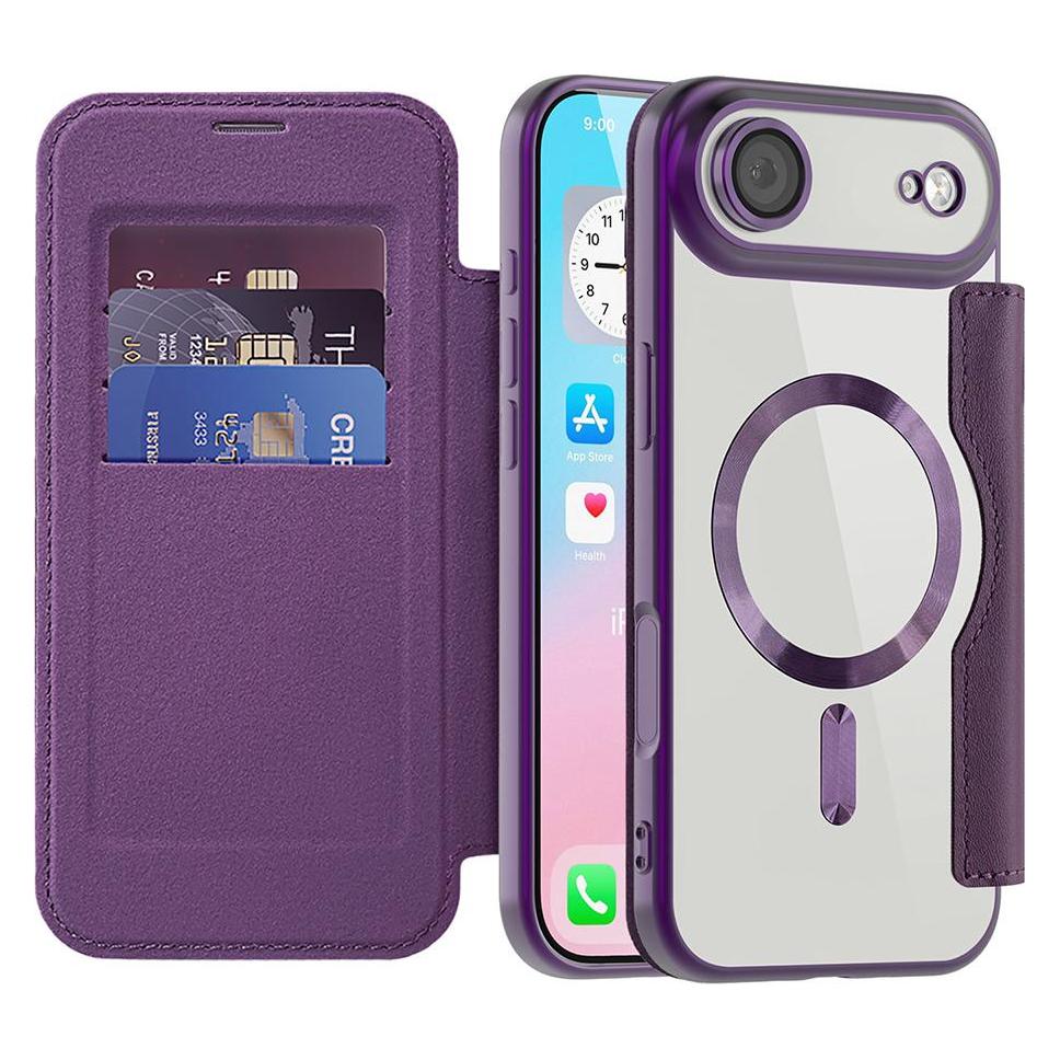 Techsuit - SmartMag Book Case - iPhone 17 Air - Purple (Apple iPhone 17) (59433323)
