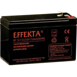 EFKTA BT12-7 - Blei-Vlies-Akku, AGM, 12V, 7 Ah
