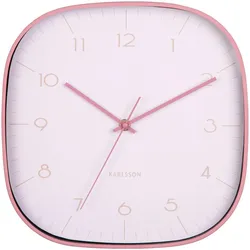 Karlsson, Wanduhr, Wall clock Grato Cuadrado soft pink w. rose tan