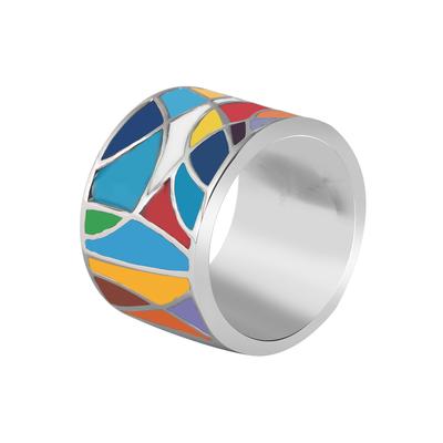 Fingerring AKZENT "Lorella, langlebig" Gr. 56, blau49, Fingerringe, Damen, 56, Edelstahl, Fingerring