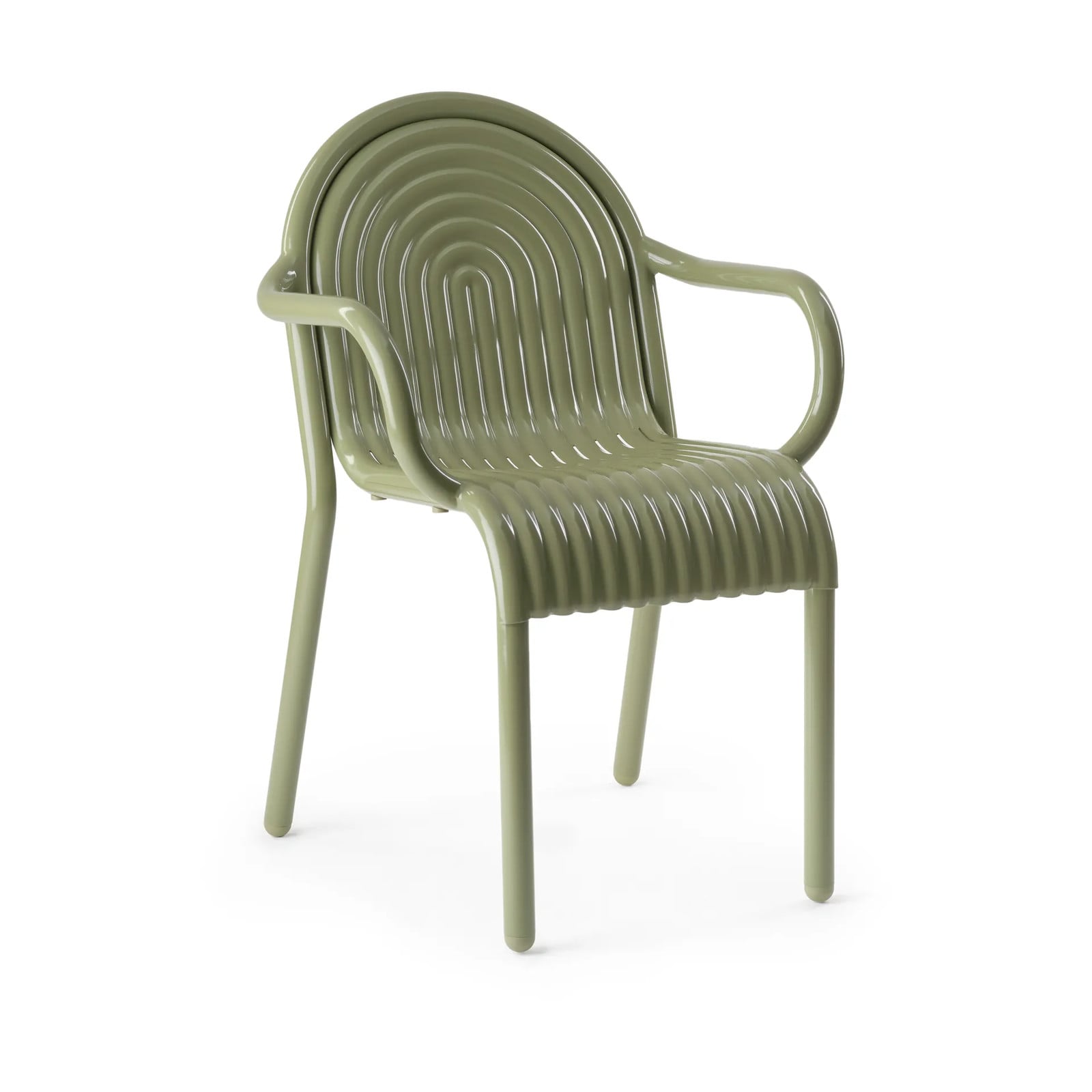 Tom Dixon Groove armstoel groen