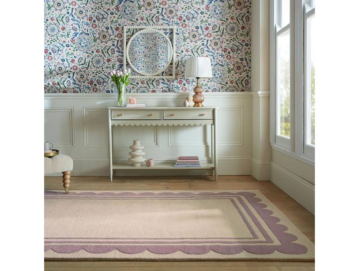 Kurzflorteppich Lois Violett/Violett 160 x 230cm Wolle