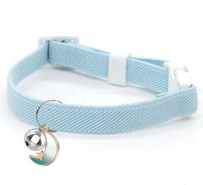 Uplift Treasures Lightweight Stretch Safety Cat Collar sky Blue l