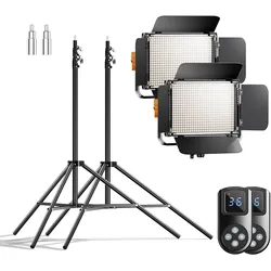 Walimex pro LED Niova 600 Bi Color und Stativ 2er Set