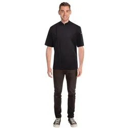 Chef Works® Kochjacke CANNES, Knöpfe, Cool VentTM, Schwarz, Größe S