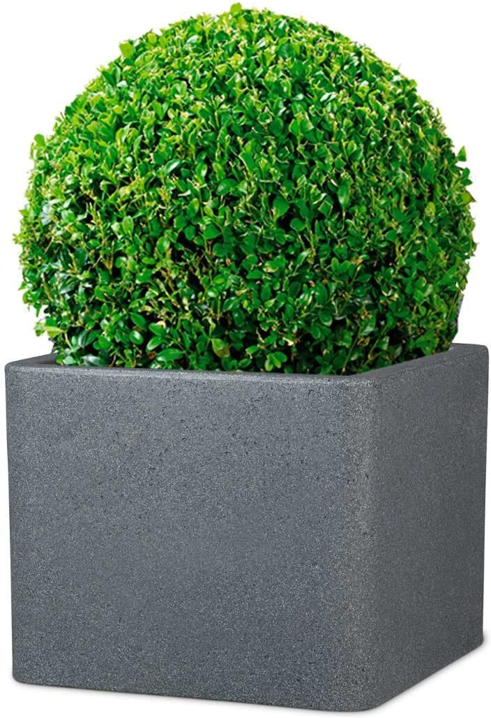 Blumentopf SCHEURICH "30/140 Granit", grau (granit), B:29,5cm H:28cm, Kunststoff, Pflanzgefässe, Blumentopf granit B/H/T: 29,5cm x 28cm