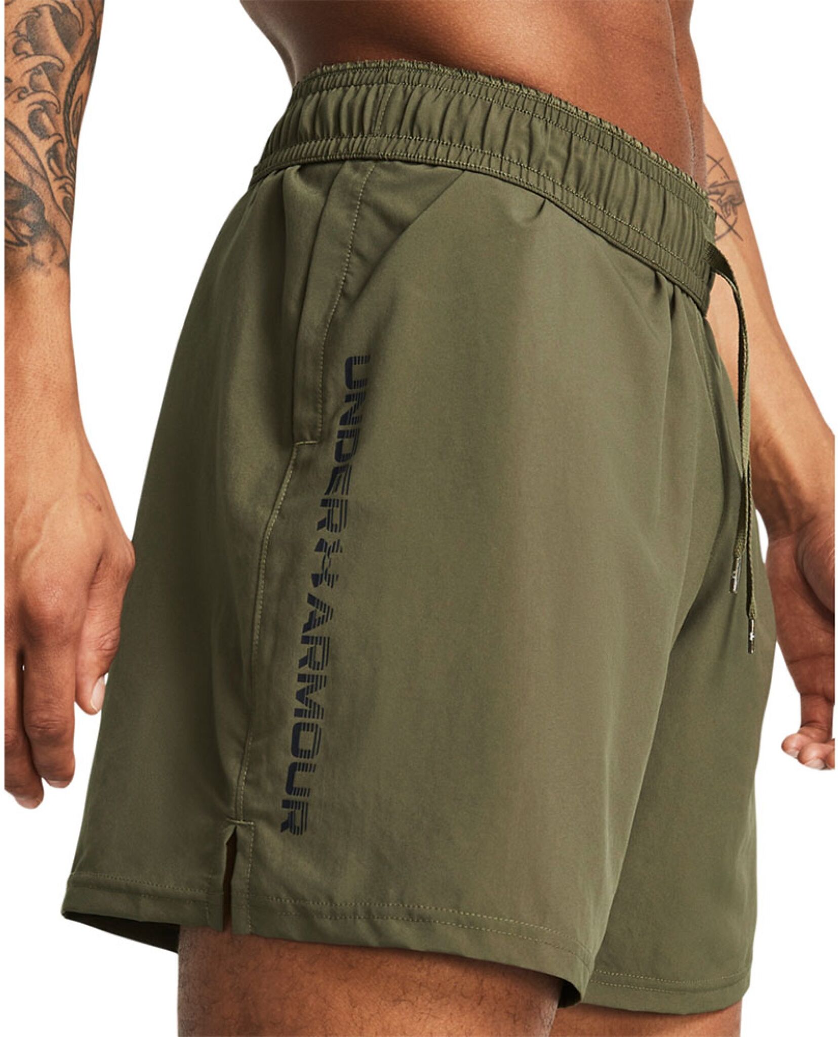 Under Armour Tech Woven Wordmark -shortsit (miehet) - Marine Old Green, XL
