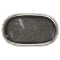 Chic Antique Calais Tablett, Teller, H1,5/L25/B15 cm, kohle