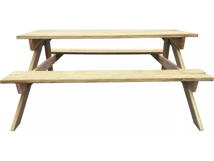 vidaXL Table de pique-nique 150x135x71\,5 cm bois
