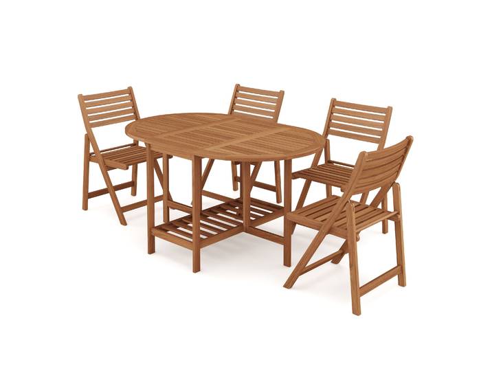 Gartenmöbel Set Holz TARRAGONA 5-teilig