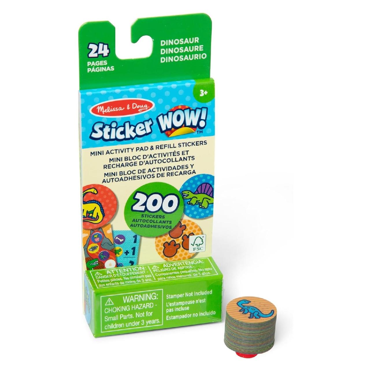 Spin Master Aufkleber WOW! Mini-Aktivitätspad mit Nachfüllung (200 Sticker) (6075136)