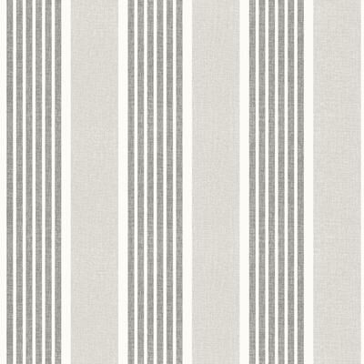 Chesapeake Bingley Charcoal Embellished Stripe Wallpaper