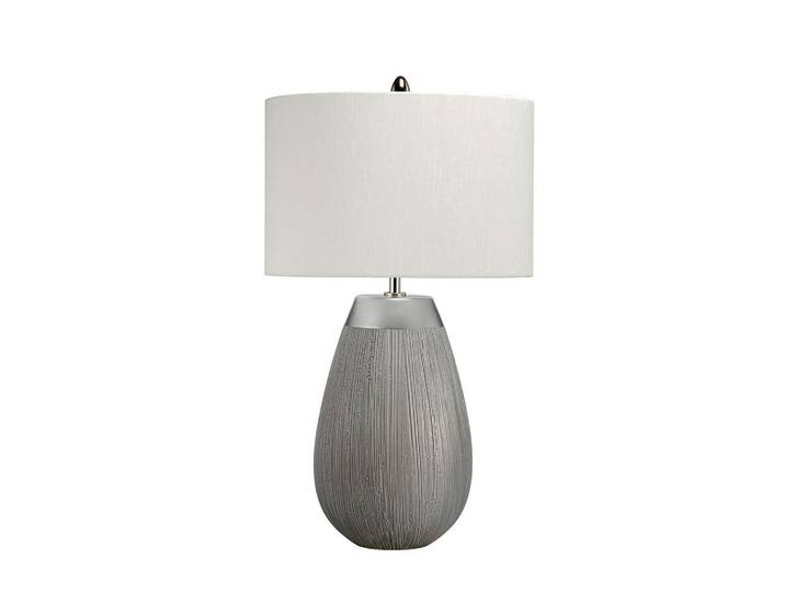 Elstead Lighting Tischleuchte Harrow, Silberfarben, Metall, Keramik, 54 cm, RoHS, Lampen & Leuchten, Innenbeleuchtung, Tischlampen, Tischlampen