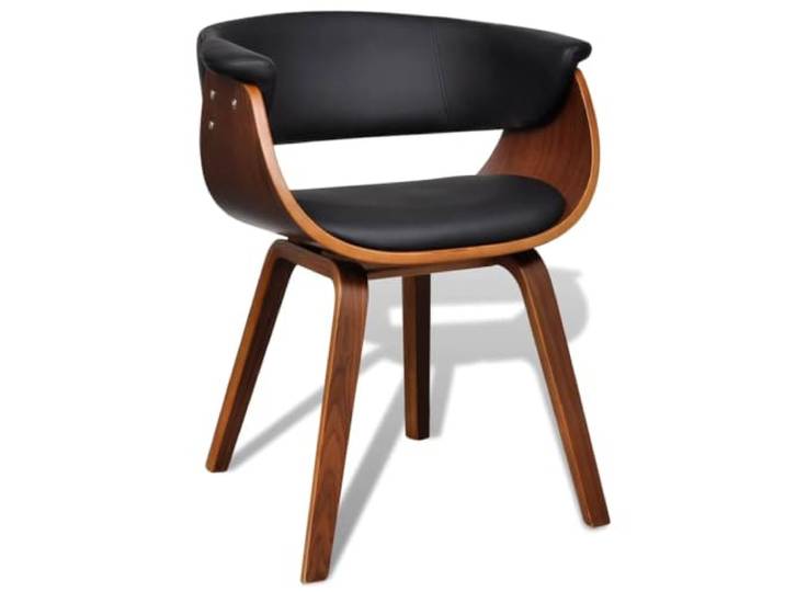 HGPOTUY Esszimmerstuhl Bugholz und Kunstleder Dick gepolstert, Ergonomisches Design, Belastbar bis 110 kg, Ideal für Esszimmer