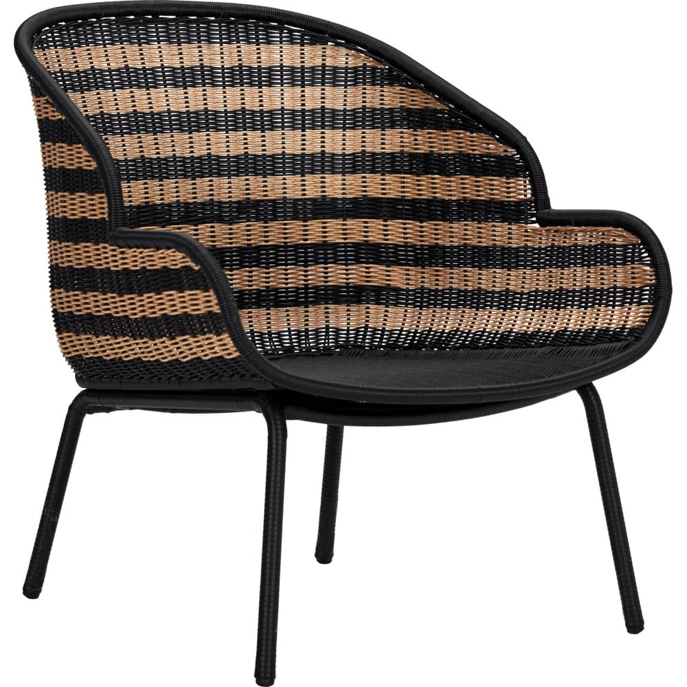 House Doctor Hapur loungestoel beige/zwart