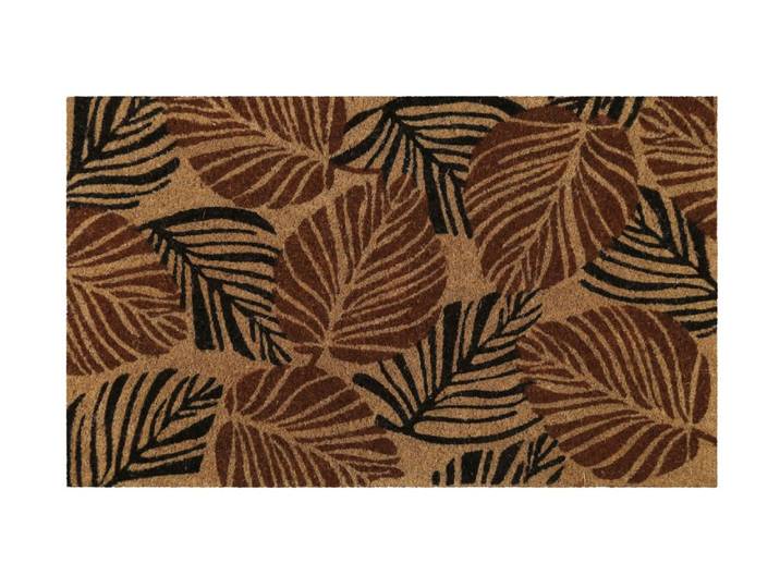 Paillasson en fibres de coco imprimé jungle bordeaux 60x90
