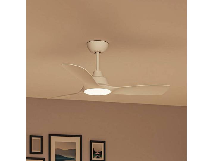 Philips LED-Deckenventilator Fixed Ø 132cm, weiß, CCT, DC Fixed, dimmbar, weiß / opal, für Wohn- / Esszimmer, Kunststoff, Modern