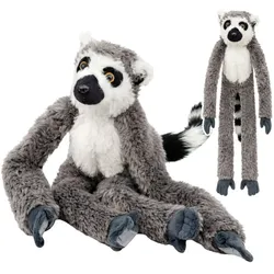 Plüsch-Lemur-Maskottchen, Kuscheltier-Pfoten mit Klettverschluss zum Aufhängen, 50 cm