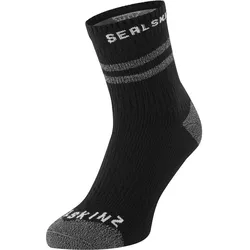 Sealskinz, Unisex, Sportsocken, Mautby WP Warm Weather Ankle Length Sock Hydrostop (47 - 49), Grau, Schwarz