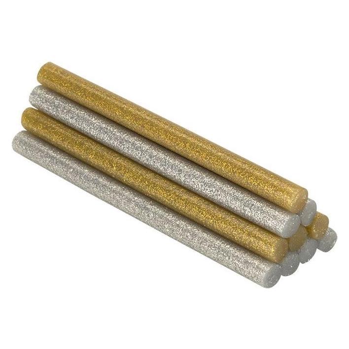 Salki Hot-melt glue stick for decorating in glitter gold+silver. ø8 x 120 mm. blister 20 units (49383540)
