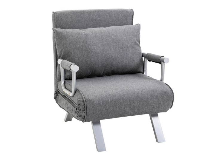 FELIXLEO Relaxsessel Relaxsessel Liegesessel Sessel mit Liegefunktion und Gästebett Grau (1-St)