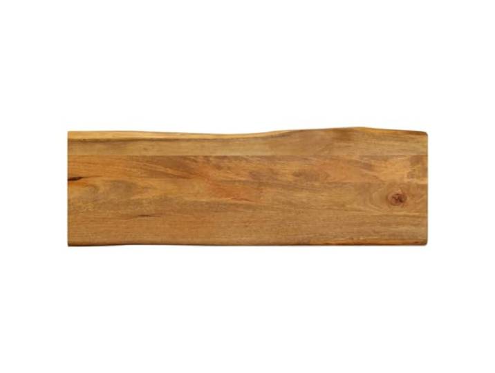 fsahslih Tischplatte Massivholz Mango 120x40x2,5 cm Baumkante Rustikale Naturkante in Eichenoptik für Schreibtische, Bars oder Konsole im Esszimmer sowie Homeoffice.