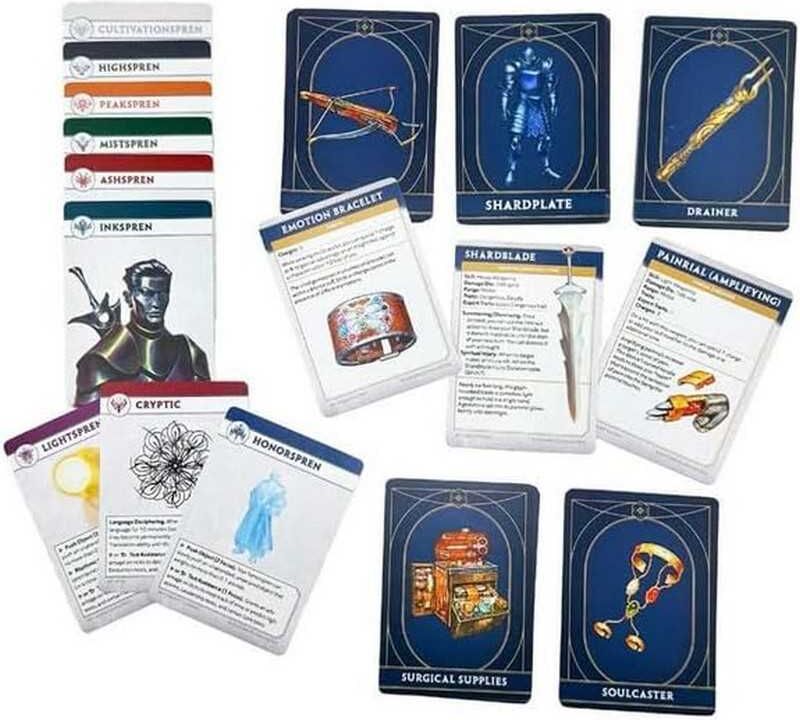 Stormlight Item Deck for Cosmere RPG by Brotherwise Games - 52 Item Cards, 9 Radiant Spren Cards, Tabletop Gaming Accessory