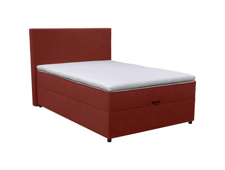 Moderano Boxbett, Weinrot, Kunststoff, H3, 180x200 cm, Stoffauswahl, In verschiedenen Grössen erhältlich, Schlafzimmer, Bett, Doppelbetten