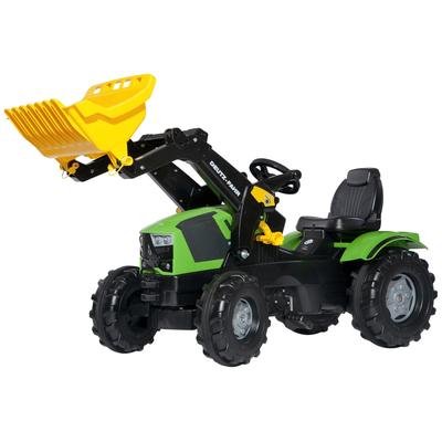 Tretfahrzeug ROLLY TOYS "Deutz-Fahr 5120", grün, Tretfahrzeuge, KinderB:53cm H:81cm T:142cm, Kunststoff, Kindertraktor mit Lader, B:53cm H:81cm T:142cm