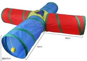Inspire Essentials Rainbow Adventure Cat Tunnel Foldable Interactive Pet Play Tube For Indoor Cats And Kittens 10