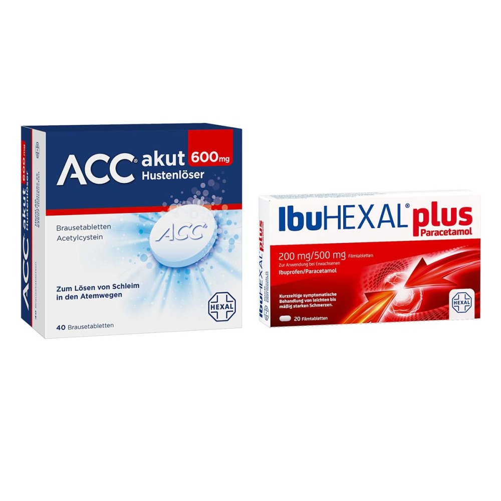 Ibuhexal Plus Paracetamol + Acc akut 600mg Hustenlöser 40 stk 08103003