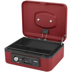 PAVO Deluxe Geldkassette mit praktischer Öffnungsfunktion 200mm rot
