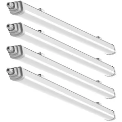 Wannenleuchte Feuchtraumlampe Kellerlampe Deckenleuchte LED Garagenleuchte Hallenlampe, IP65, 18W 2160lm 6500K kaltweiß, L 60 cm, 4er Set