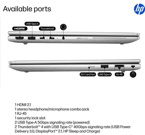 HP Elitebook 6 G1i Notebook Ai Bærbar, Sølv