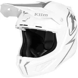 Klim T1 Freeride Solid, Motocrosshelm - Matt Weiß/Silber - L