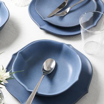 Stone Lain Baskerville Stoneware, Borosilicate Glass Dinnerware Set