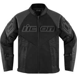 Icon Mesh AF, Leder-/Textiljacke - Schwarz - S