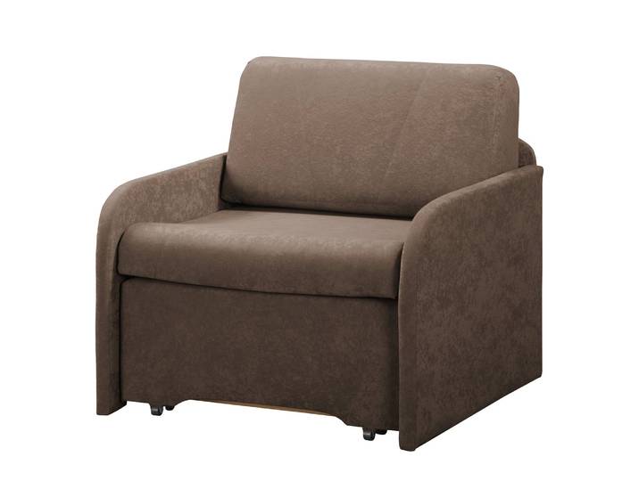 Fauteuil convertible Disley Marron/Marron Tissu Avec accoudoirs 90 x 84 x 84cm