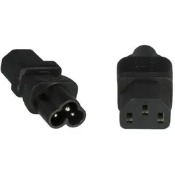 MicroConnect PE613AD Netzstecker-Adapter, Stromkabel, Schwarz