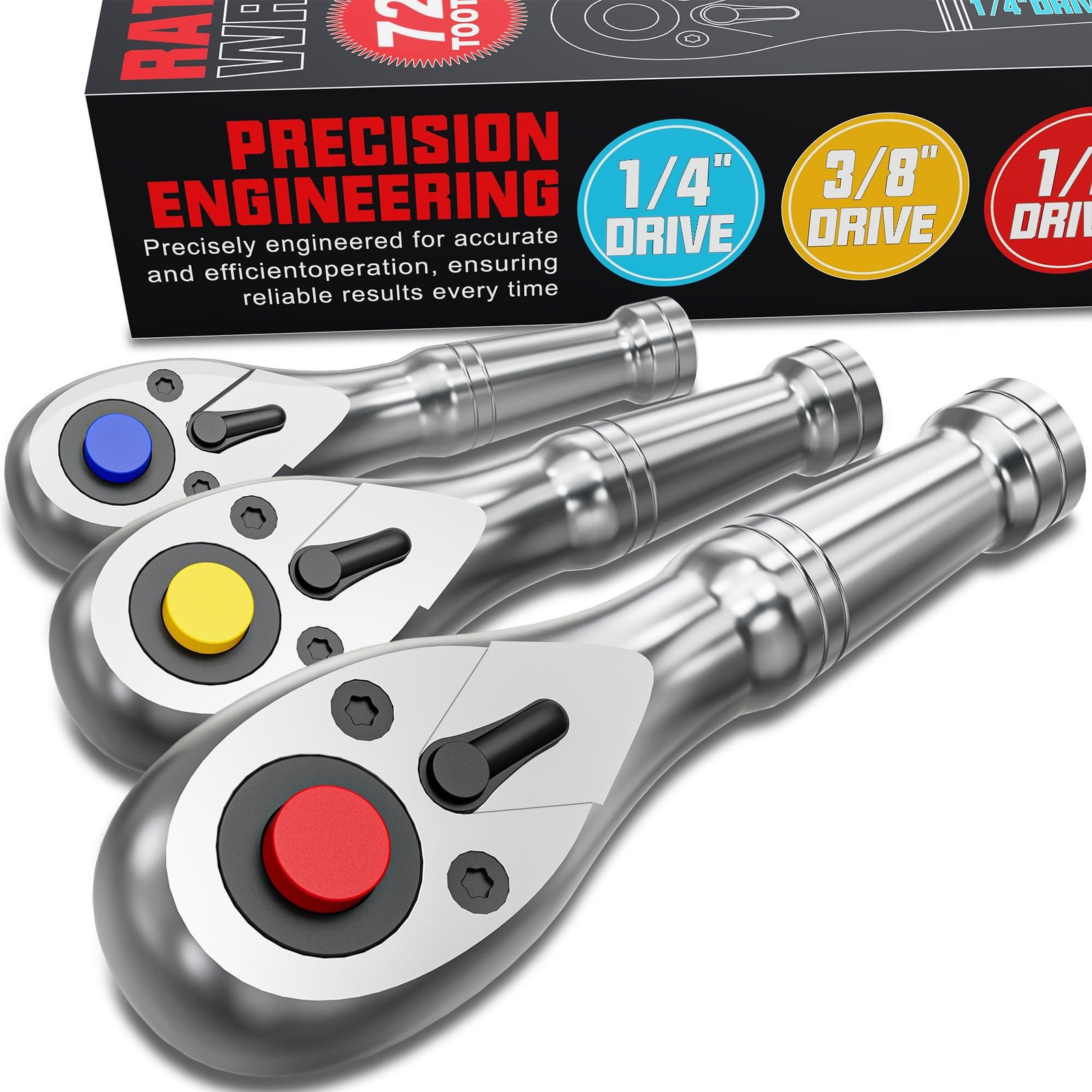 3-Delige Switchable Ratchet Set