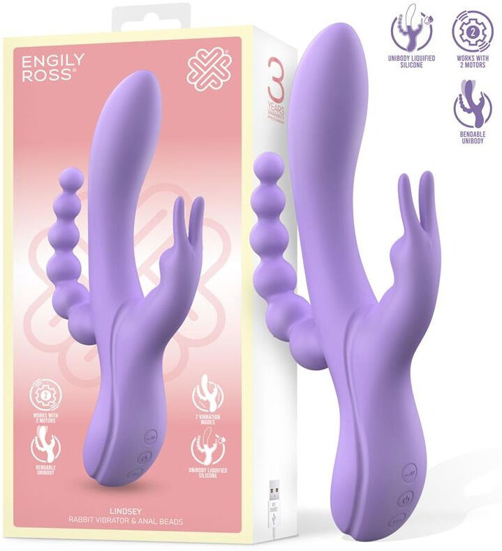 Engily Ross Vibromasseur Lindsey double moteur et stimulation anale