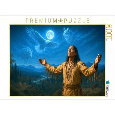 CALVENDO Puzzle Krafttier Reise - Spiritualität der Indianer | 1000 Teile Lege-Größe 64x48cm Foto-Puzzle für glückliche Stunden