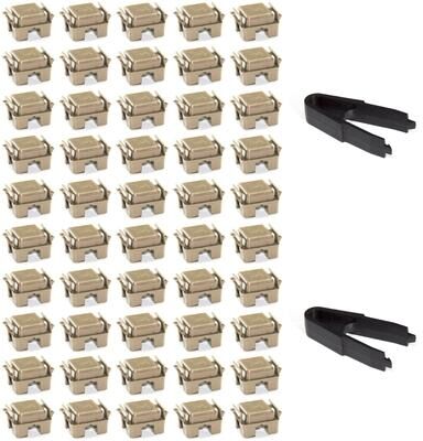 Oakland Living Corporation Modular Cube Locking Clips Pack of 50 and 2 Tweezers