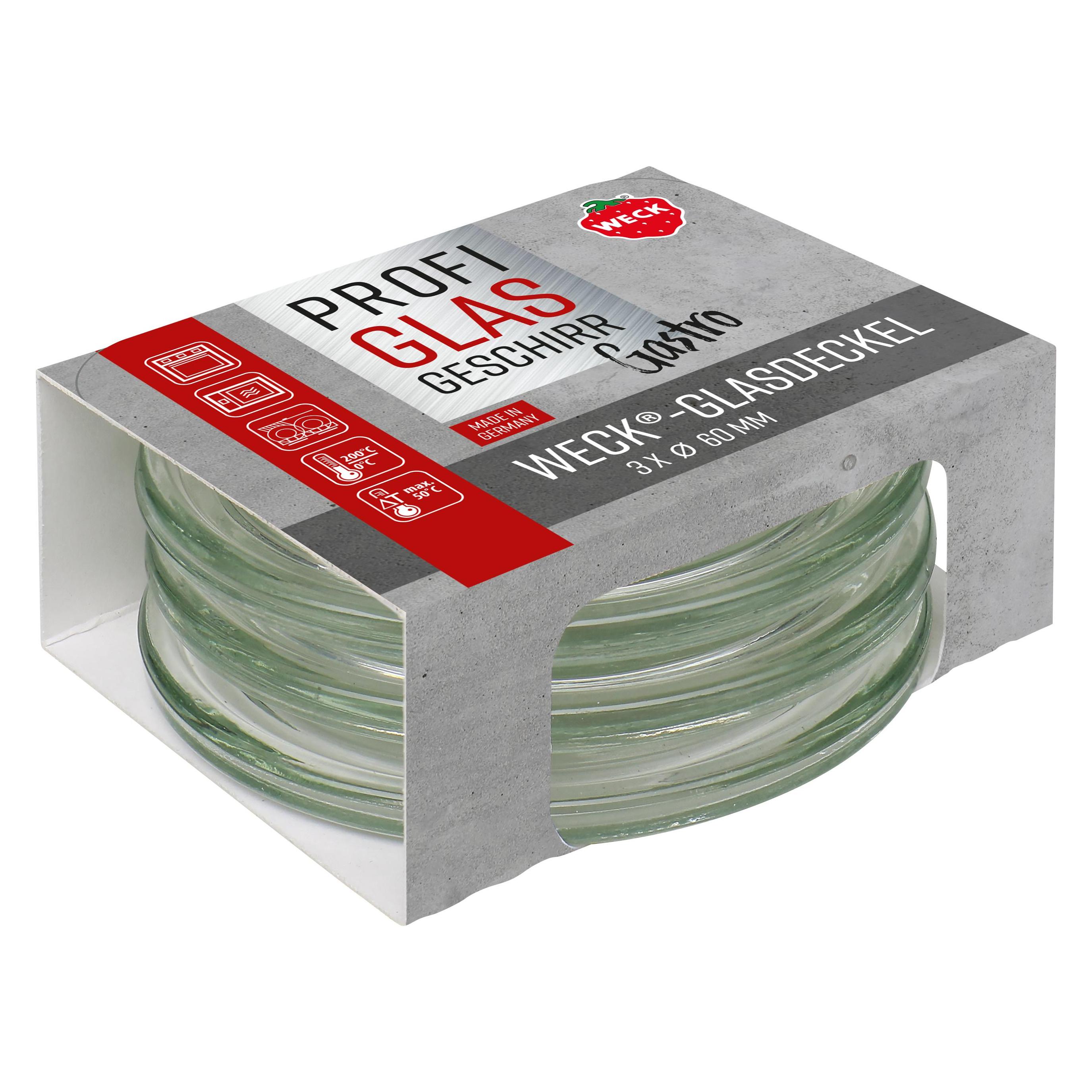 Weck 3er Set Gastropack 60 mm Gourmetdeckel, Deckel 76127 (3 Stk.) (Gastropack)
