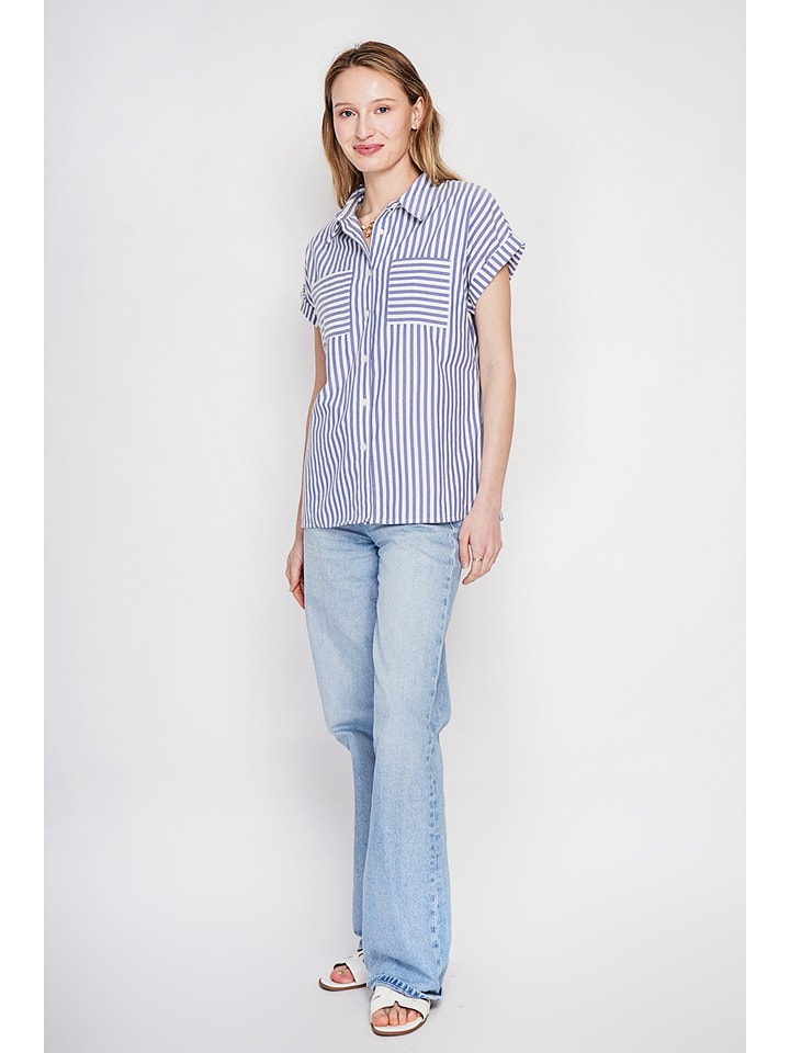 Le Jardin du Lin Bluse in Blau - 36