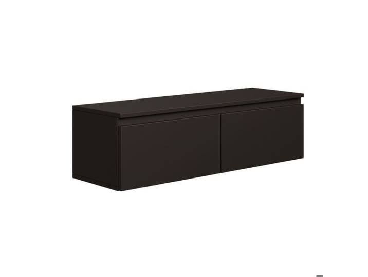 Meuble TV 2 portes -suspendu - BEMMI- 100 cm - noir