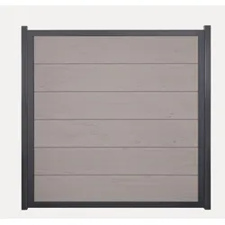 GroJa Viento Designzaun  Sondermaß Element mit Rahmen Anthrazit Bi-Color Sand