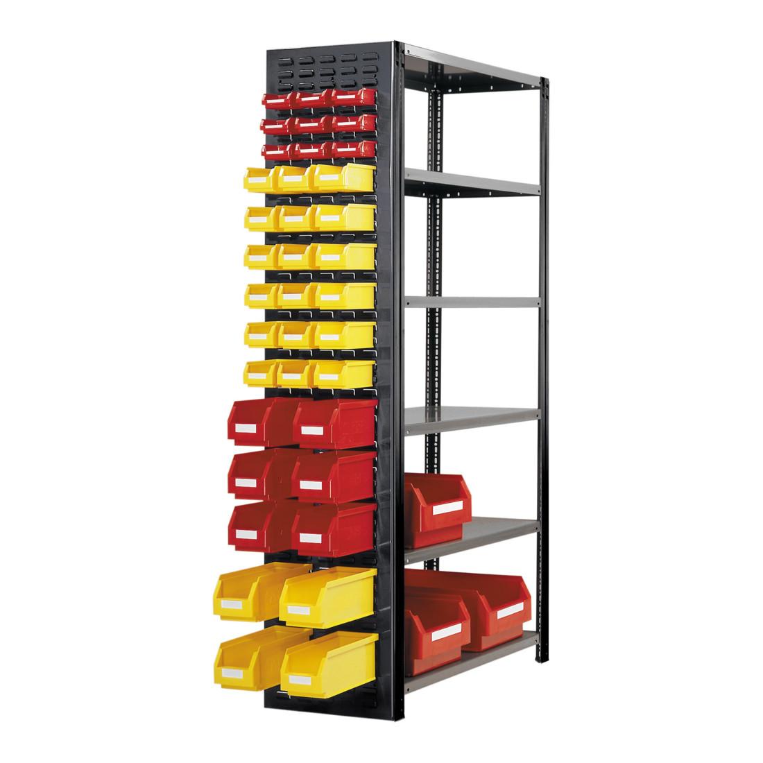 Kappes Regalseitenwand RasterPlan Schlitzplatten H2000 x B450 mm inkl. Befestigung RAL 7016 (4202.02.4008)